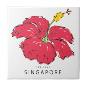 SINGAPORE HIBISCUS COLLECTIE TEGELTJE
