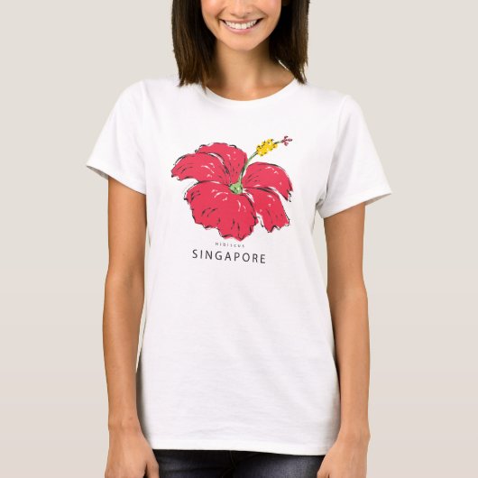 SINGAPORE HIBISCUS T-Shirt (lichte stoffen) (Voorkant)