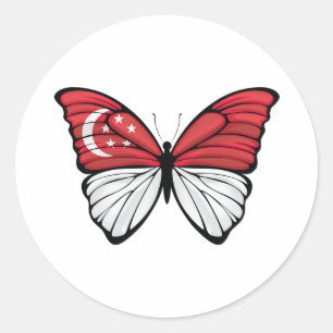 Singapore Hypolimnas vlinder Ronde Sticker