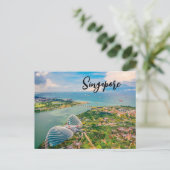 Singapore in bloei - Luchtharmonie van tuinen Briefkaart (Staand voorkant)
