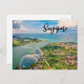 Singapore in bloei - Luchtharmonie van tuinen Briefkaart (Voorkant / Achterkant)
