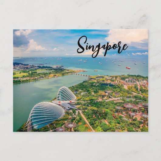 Singapore in bloei - Luchtharmonie van tuinen Briefkaart (Voorkant)