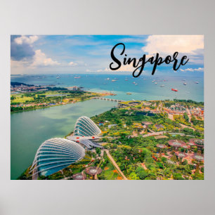 Singapore in Bloom — Luchtige Harmonie van Tuinen Poster