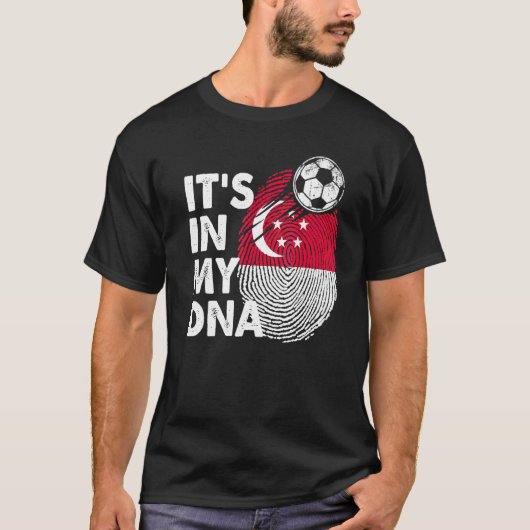 Singapore in mijn dna Singaporees vlaggenteam Sing T-shirt (Voorkant)