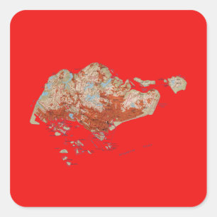 Singapore kaart sticker