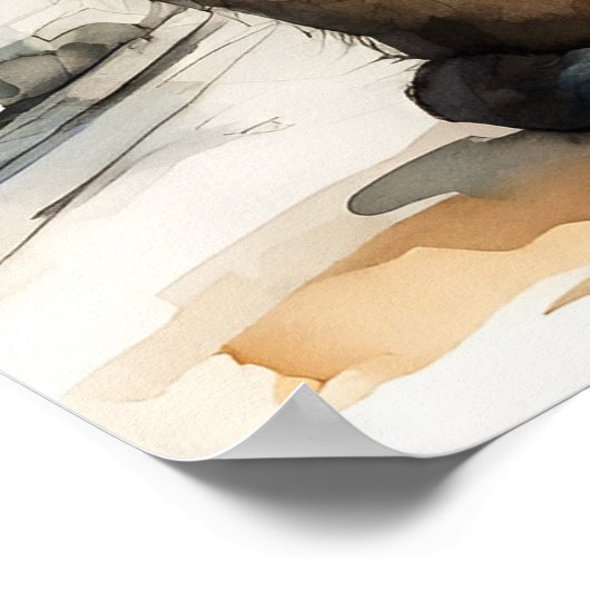 Singapore kat - kat kunst print (Hoek)