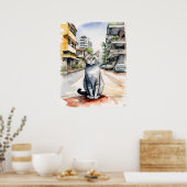 Singapore kat - kat kunst print (Keuken)