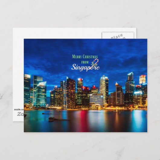 Singapore Kerstmis Briefkaart (Voorkant / Achterkant)