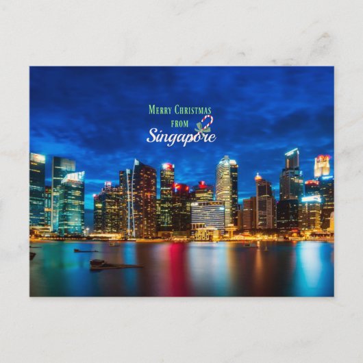 Singapore Kerstmis Briefkaart (Voorkant)