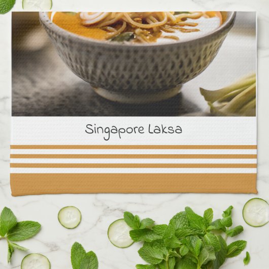 Singapore Laksa keukenhanddoek (Gevouwen)