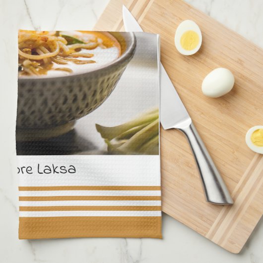 Singapore Laksa keukenhanddoek (Quarter Fold)