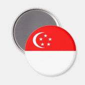 Singapore land vlag natie symbool magneet (Voorkant / Achterkant)
