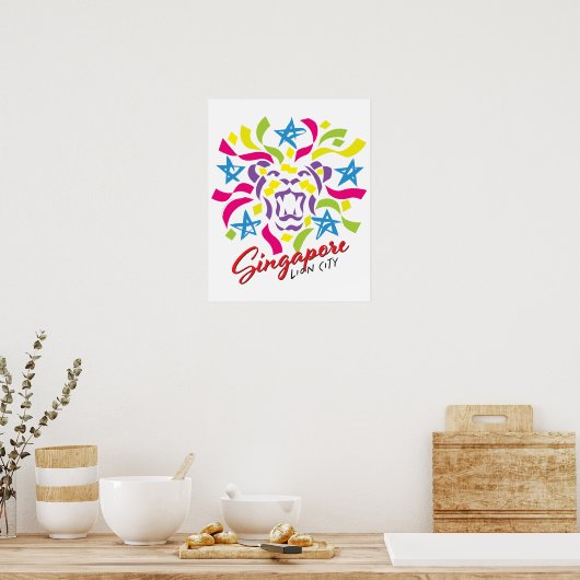 Singapore Lion City Celebration Poster (Keuken)