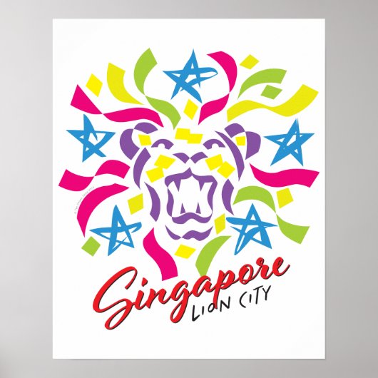 Singapore Lion City Celebration Poster (Voorkant)