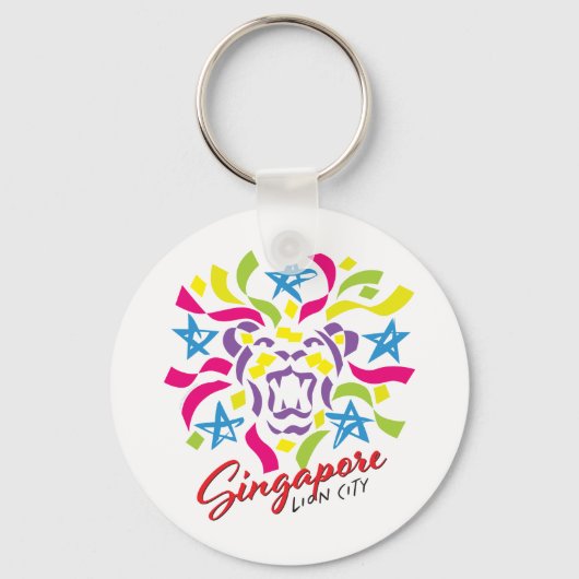 Singapore Lion City-viering Sleutelhanger (Voorkant)