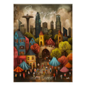 Singapore: Lion City - Whimsical Art Perfect Poster (Voorkant)