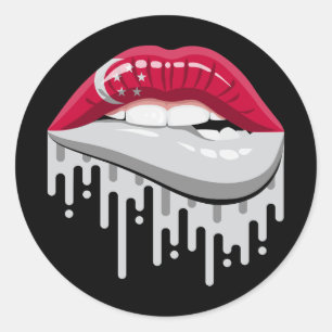 Singapore Lips Pride Root Flag Ronde Sticker