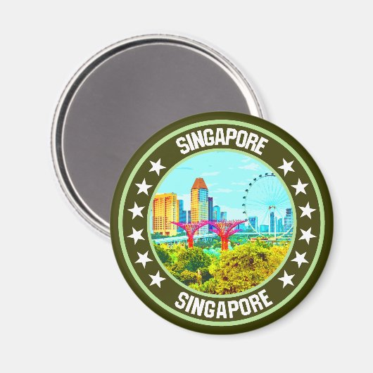 Singapore magneet (Voorkant / Achterkant)