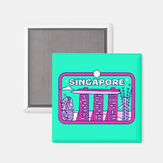 Singapore Magneet (Voorkant / Achterkant)