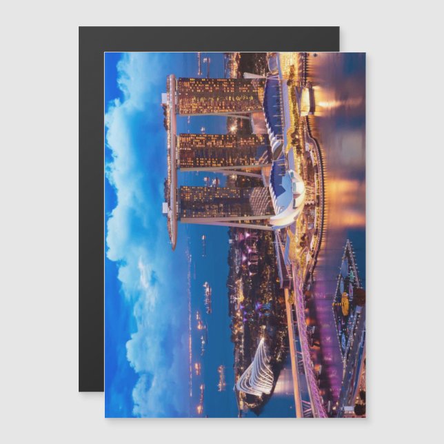 singapore-magnetische Kaart (Voorkant / Achterkant)