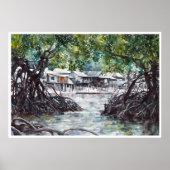 Singapore Mangroves - Aquarel Art Print (Voorkant)