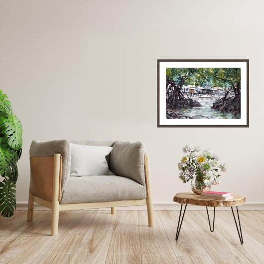 Singapore Mangroves - Aquarel Art Print