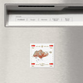 Singapore Map + Flags Magnet (Insitu (Vaatwasser))