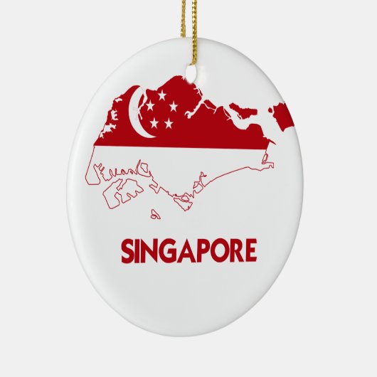 SINGAPORE MAP KERAMISCH ORNAMENT (Rechts)