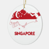 SINGAPORE MAP KERAMISCH ORNAMENT (Links)