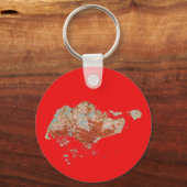 Singapore Map Sleutelhanger (Voorkant)