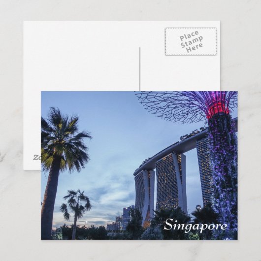 Singapore Marina Bay Sands briefkaart (Voorkant / Achterkant)