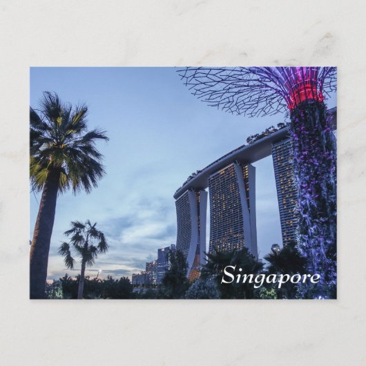 Singapore Marina Bay Sands briefkaart (Voorkant)