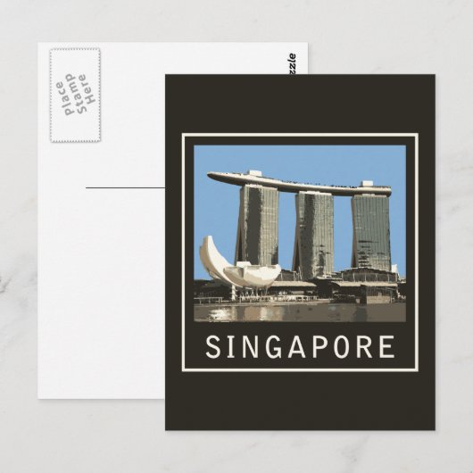 Singapore Marina Bay Sands Briefkaart (Voorkant / Achterkant)