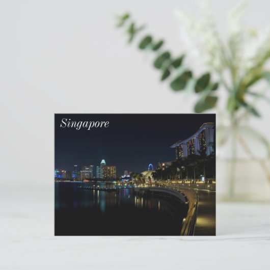 Singapore Marina Bay Walkway Briefkaart (Staand voorkant)