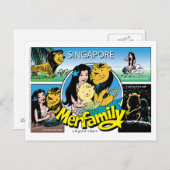 SINGAPORE MERFAMILY® Post Card Briefkaart (Voorkant / Achterkant)