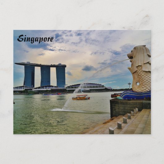 Singapore: Merlion and Marina Bay Sands Hotel Briefkaart (Voorkant)