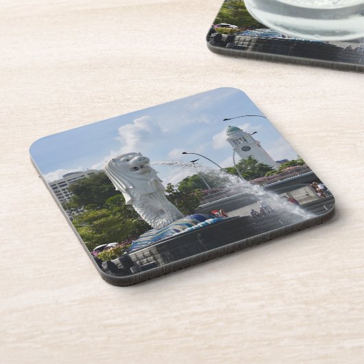 Singapore (Merlion) Bier Onderzetter (Linkerzijde)