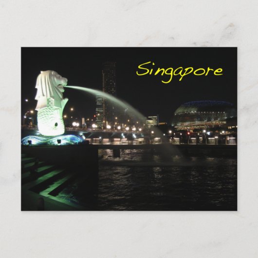 Singapore Merlion Briefkaart (Voorkant)