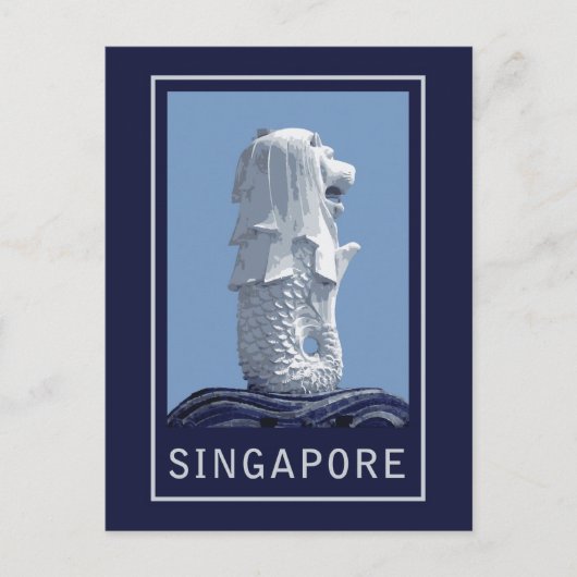 Singapore Merlion Briefkaart (Voorkant)