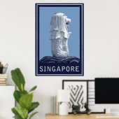 Singapore Merlion Poster (Thuiskantoor)
