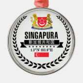 Singapore Metalen Ornament (Voorkant)