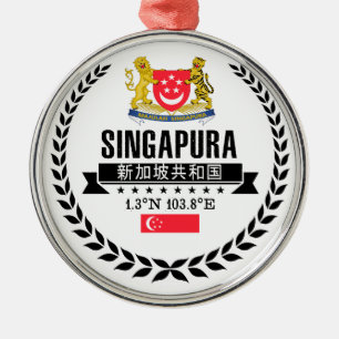 Singapore Metalen Ornament