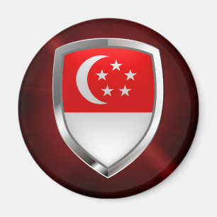 Singapore Metallic Emblem Magneet