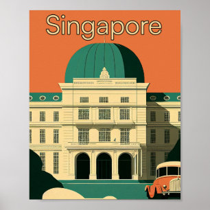 Singapore Minimalistisch Poster voor het reizen