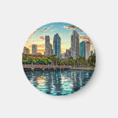 Singapore Modern stadsbeeld Magneet (Voorkant)