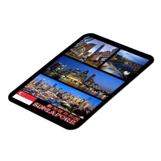 Singapore - Mozaïek - Magnet Magneet (Linkerzijde)