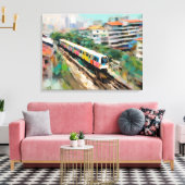 Singapore MRT - verpakte canvas print (Insitu (Woonkamer))