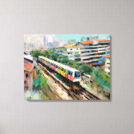 Singapore MRT - verpakte canvas print