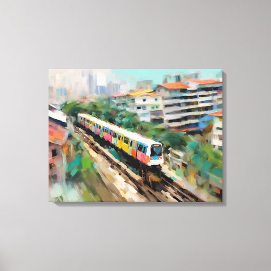 Singapore MRT - verpakte canvas print (Voorkant)