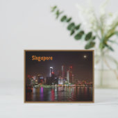 Singapore nacht briefkaart (Staand voorkant)